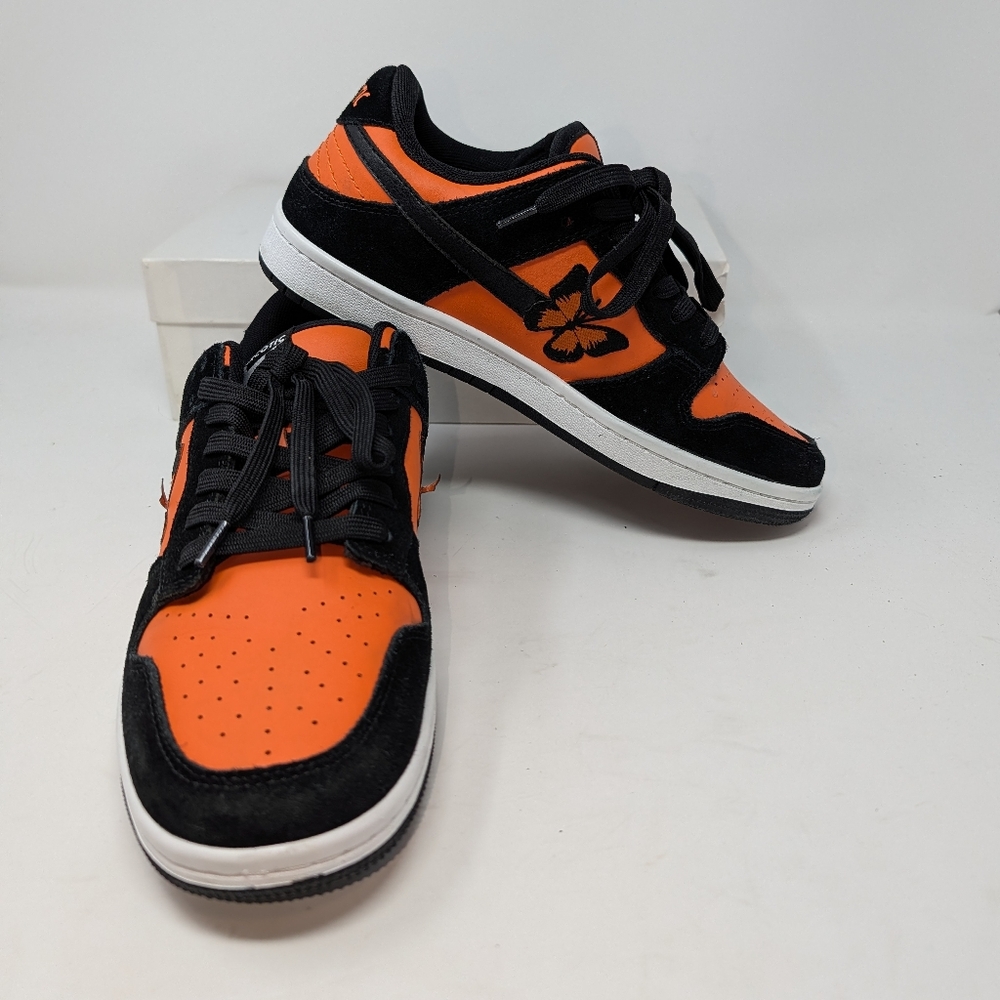 Gnarcotic SB Dunk Low Butterfly Effect Orange Black Mens Size 8 Rarely Worn